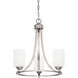 Bristo 3 Light 19.5 inch Satin Nickel Chandelier Ceiling Light